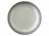 Plate, stripes, white, d6.61 x h1.06 in, 10pks