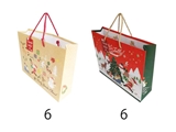 Christmas paper gift bag, 2 assort, 12pks