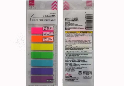 Daiso Index Tabs Color Colours Coding Sticky Notes 280 Sheets Page Maker 