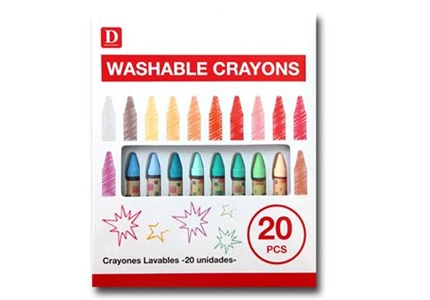 18 Colors Crayons Bold Barrel and Easy to Use,Daiso Japan