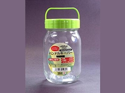 Glass jar w/handle cap